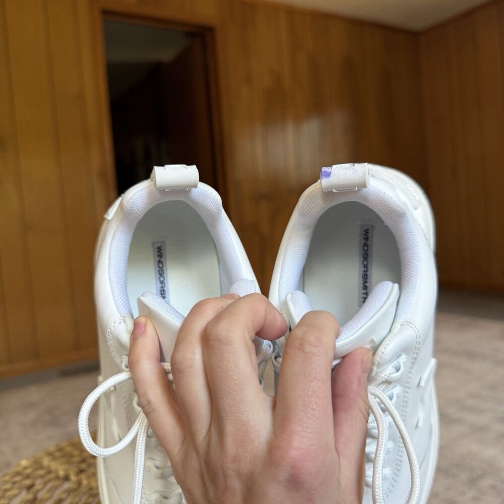 Windsor Smith Chunky Platform Lace-Up Sneakers in White - Picture 16 of 16